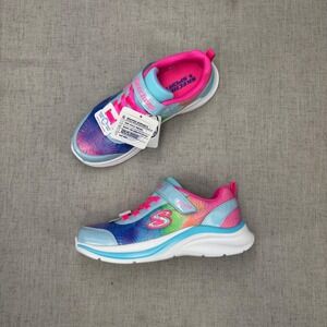 NWT Skechers Kids Aloha Dream Sneakers Turquoise Pink Multi Tie Dye Shoes Size 2
